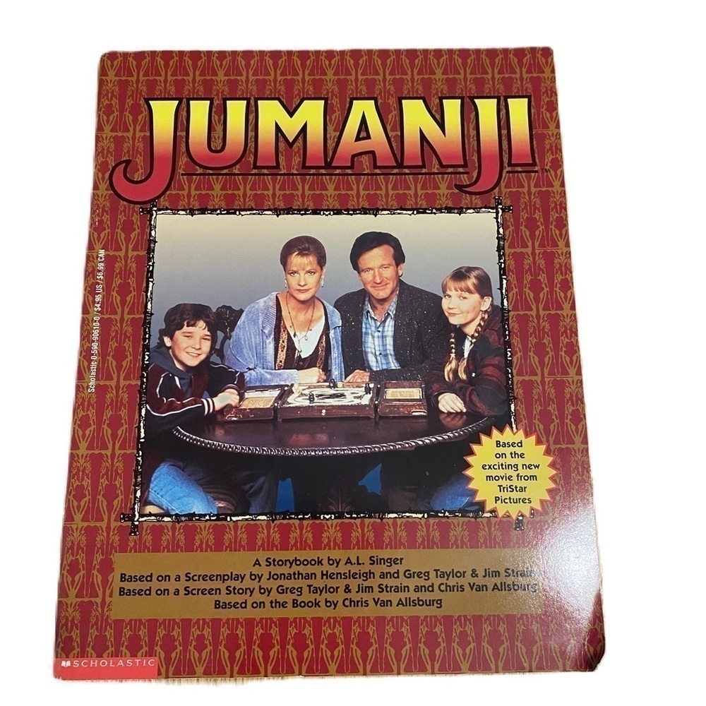 Vintage Jumanji Picture Story Book Robin Williams 90s